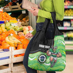 Custom Raiders Grocery Bag Viking Mascot With Aboriginal Indigenous
