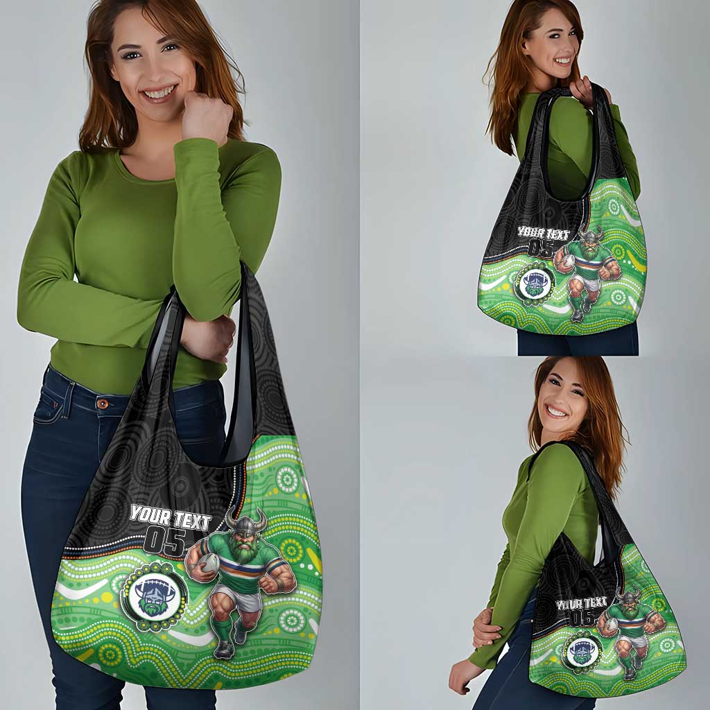 Custom Raiders Grocery Bag Viking Mascot With Aboriginal Indigenous