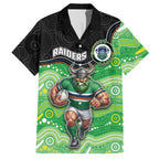 Custom Raiders Hawaiian Shirt Viking Mascot With Aboriginal Indigenous