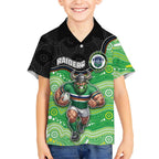 Custom Raiders Hawaiian Shirt Viking Mascot With Aboriginal Indigenous