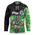 Custom Raiders Hockey Jersey Viking Mascot With Aboriginal Indigenous
