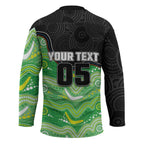 Custom Raiders Hockey Jersey Viking Mascot With Aboriginal Indigenous