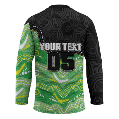 Custom Raiders Hockey Jersey Viking Mascot With Aboriginal Indigenous