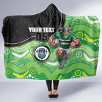 Custom Raiders Hooded Blanket Viking Mascot With Aboriginal Indigenous