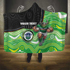 Custom Raiders Hooded Blanket Viking Mascot With Aboriginal Indigenous