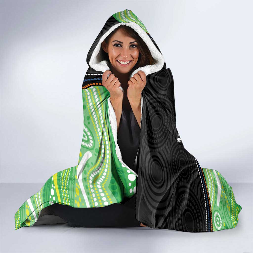 Custom Raiders Hooded Blanket Viking Mascot With Aboriginal Indigenous