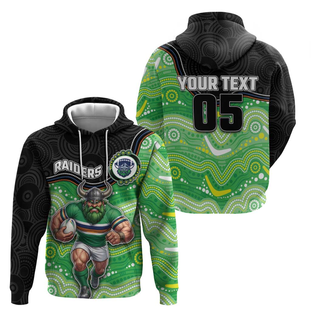 Custom Raiders Hoodie Viking Mascot With Aboriginal Indigenous