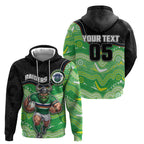 Custom Raiders Hoodie Viking Mascot With Aboriginal Indigenous