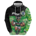 Custom Raiders Hoodie Viking Mascot With Aboriginal Indigenous