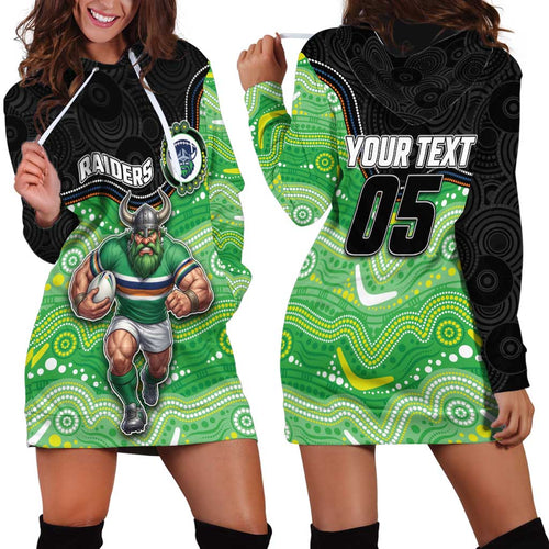 Custom Raiders Hoodie Dress Viking Mascot With Aboriginal Indigenous