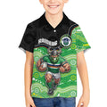 Custom Raiders Kid Hawaiian Shirt Viking Mascot With Aboriginal Indigenous