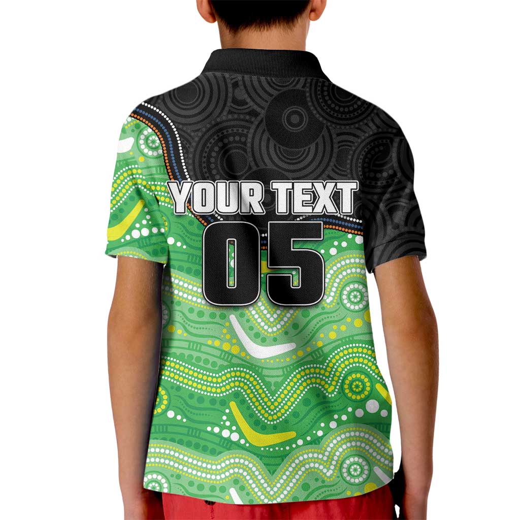 Custom Raiders Kid Polo Shirt Viking Mascot With Aboriginal Indigenous