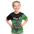 Custom Raiders Kid T Shirt Viking Mascot With Aboriginal Indigenous