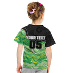 Custom Raiders Kid T Shirt Viking Mascot With Aboriginal Indigenous