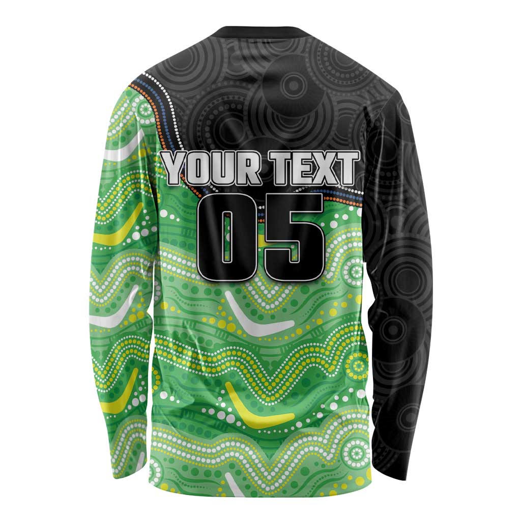 Custom Raiders Long Sleeve Shirt Viking Mascot With Aboriginal Indigenous