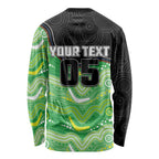 Custom Raiders Long Sleeve Shirt Viking Mascot With Aboriginal Indigenous