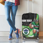 Custom Raiders Luggage Cover Viking Mascot With Aboriginal Indigenous