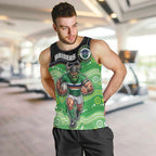 Custom Raiders Men Tank Top Viking Mascot With Aboriginal Indigenous