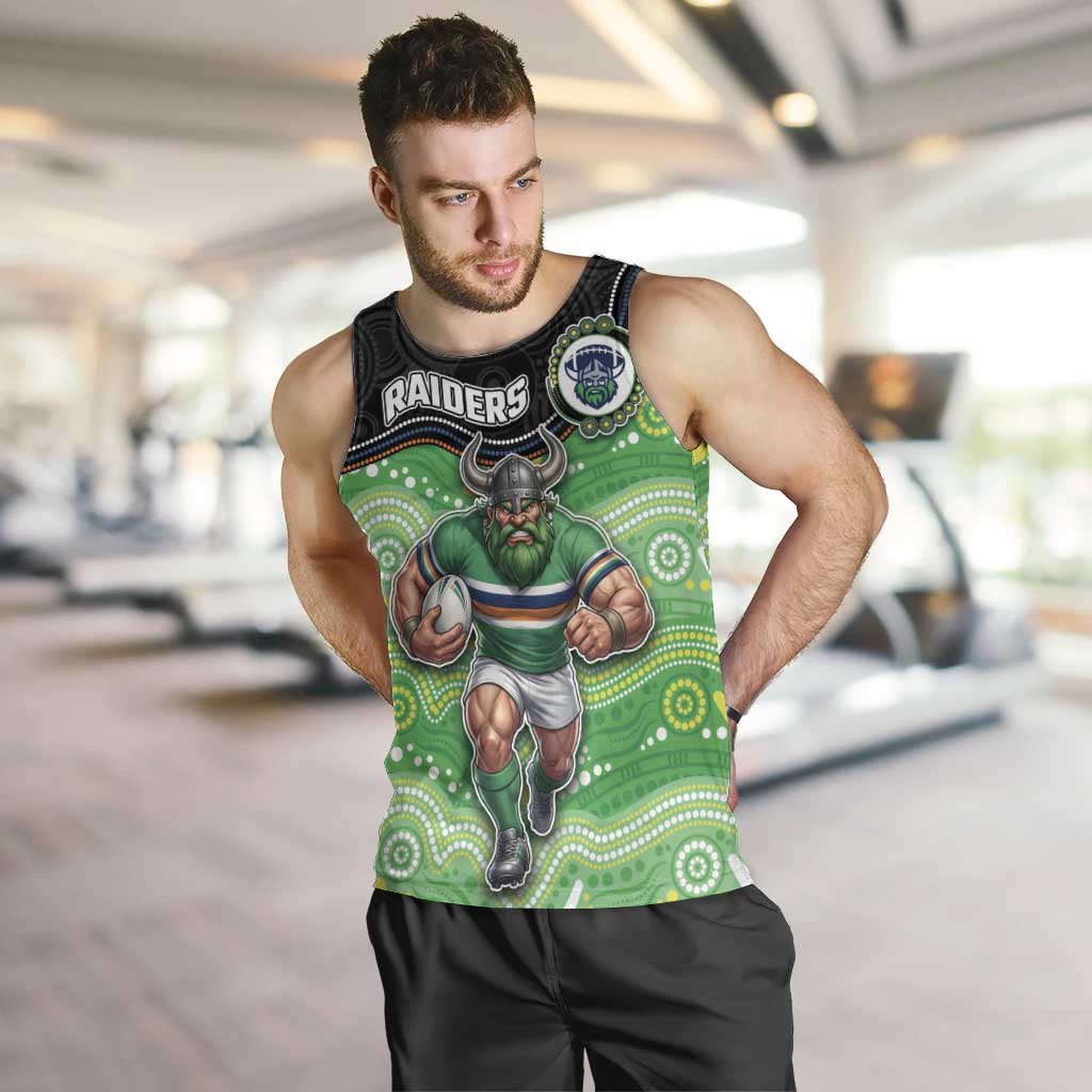 Custom Raiders Men Tank Top Viking Mascot With Aboriginal Indigenous