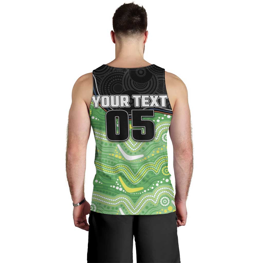 Custom Raiders Men Tank Top Viking Mascot With Aboriginal Indigenous