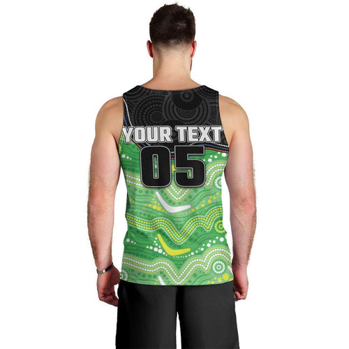 Custom Raiders Men Tank Top Viking Mascot With Aboriginal Indigenous