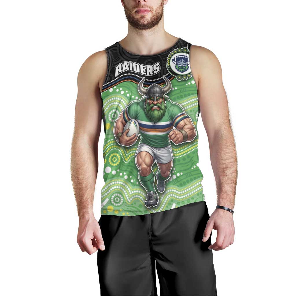 Custom Raiders Men Tank Top Viking Mascot With Aboriginal Indigenous