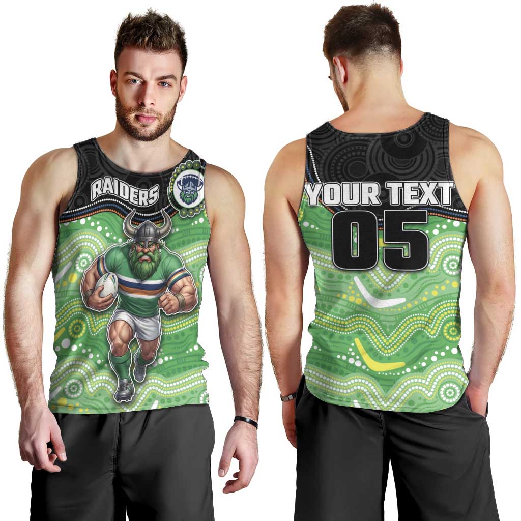Custom Raiders Men Tank Top Viking Mascot With Aboriginal Indigenous