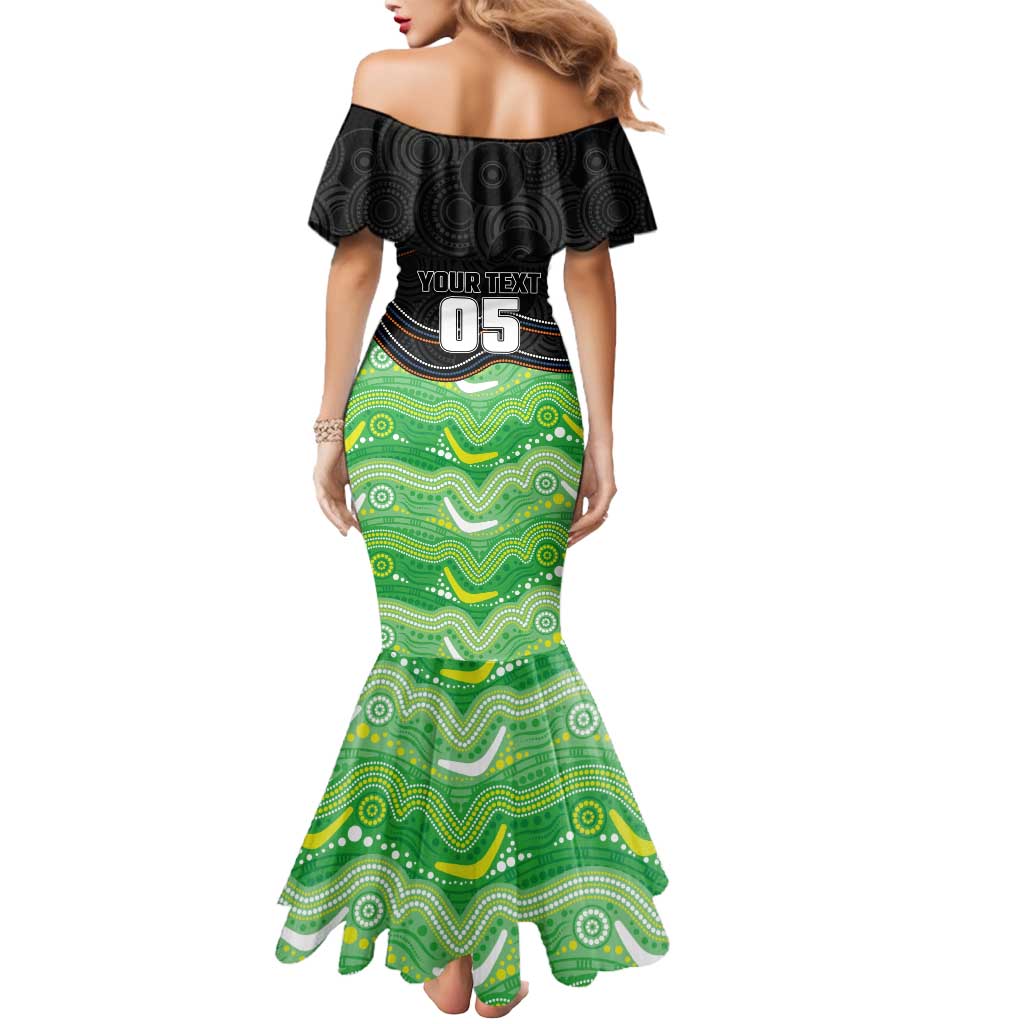 Custom Raiders Mermaid Dress Viking Mascot With Aboriginal Indigenous