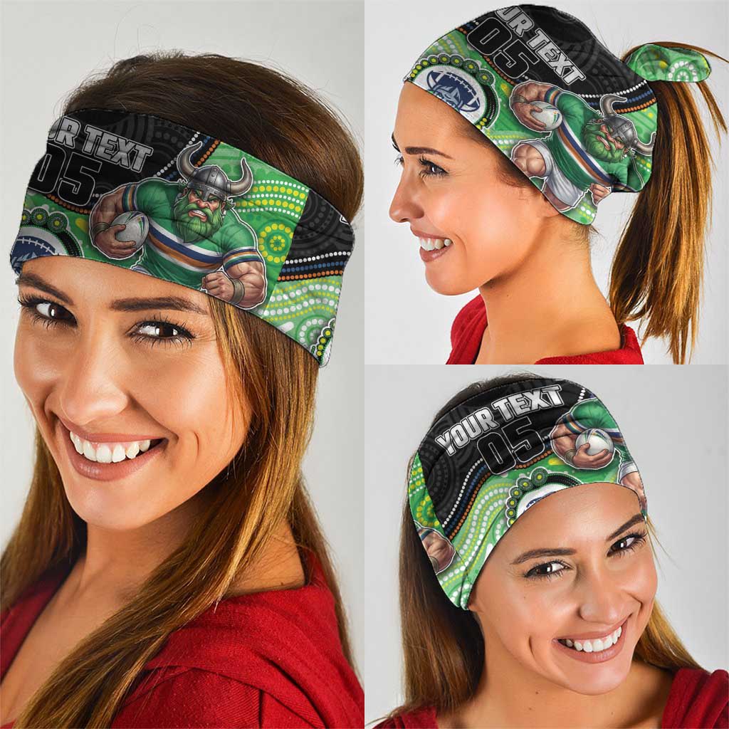Custom Raiders Neck Gaiter Viking Mascot With Aboriginal Indigenous