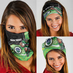 Custom Raiders Neck Gaiter Viking Mascot With Aboriginal Indigenous