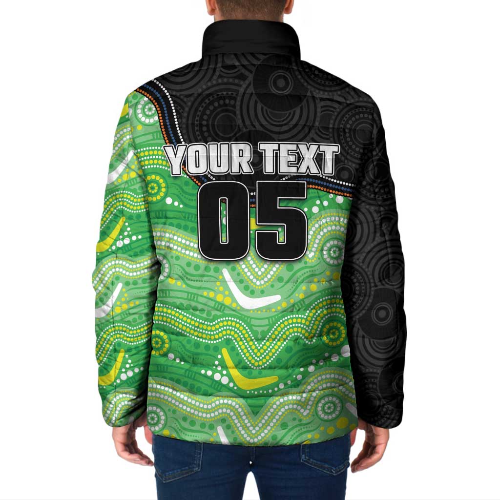 Custom Raiders Padded Jacket Viking Mascot With Aboriginal Indigenous