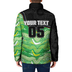 Custom Raiders Padded Jacket Viking Mascot With Aboriginal Indigenous