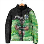 Custom Raiders Padded Jacket Viking Mascot With Aboriginal Indigenous