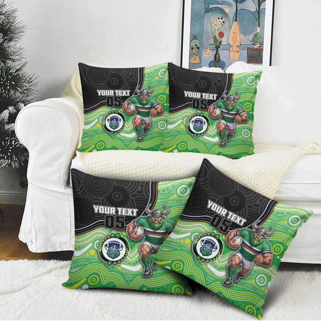 Custom Raiders Pillow Cover Viking Mascot With Aboriginal Indigenous