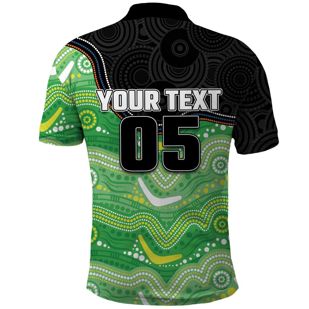 Custom Raiders Polo Shirt Viking Mascot With Aboriginal Indigenous