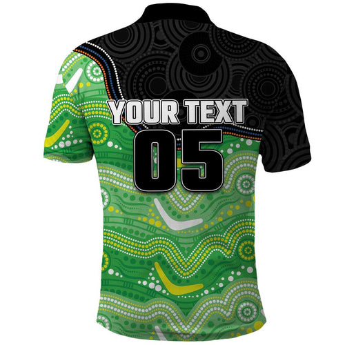 Custom Raiders Polo Shirt Viking Mascot With Aboriginal Indigenous