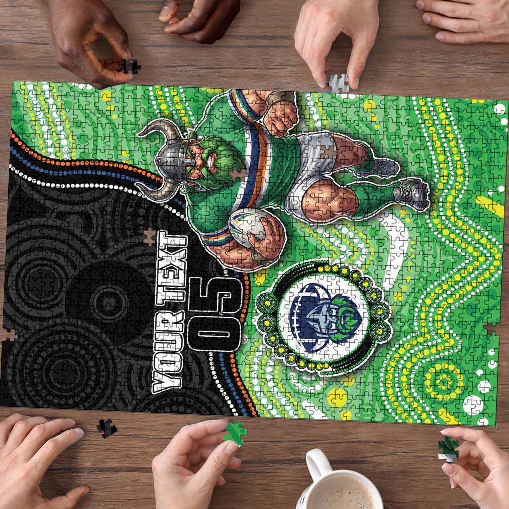 Custom Raiders Puzzle Viking Mascot With Aboriginal Indigenous