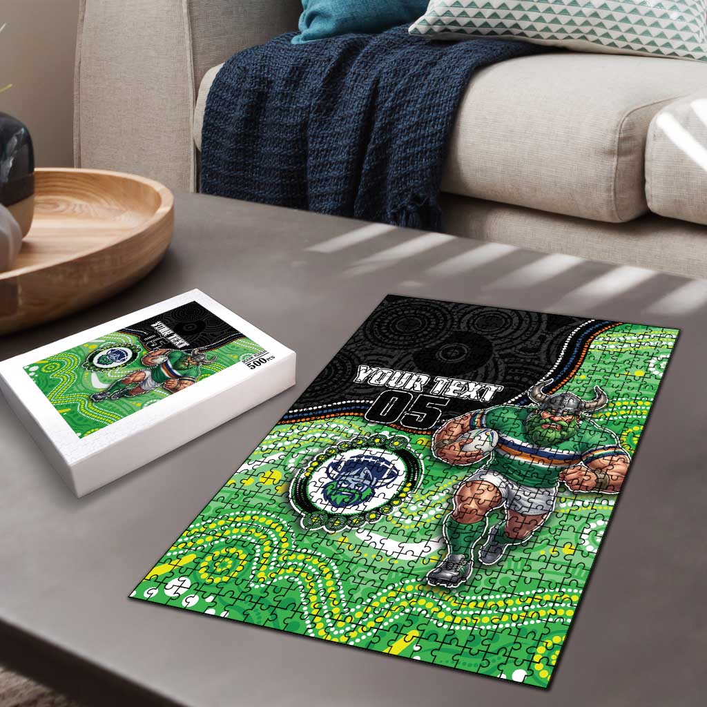 Custom Raiders Puzzle Viking Mascot With Aboriginal Indigenous