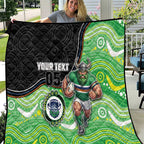 Custom Raiders Quilt Viking Mascot With Aboriginal Indigenous