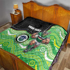 Custom Raiders Quilt Viking Mascot With Aboriginal Indigenous