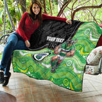 Custom Raiders Quilt Viking Mascot With Aboriginal Indigenous