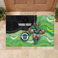 Custom Raiders Rubber Doormat Viking Mascot With Aboriginal Indigenous