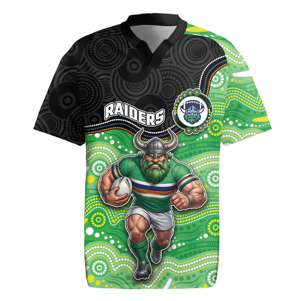 Custom Raiders Rugby Jersey Viking Mascot With Aboriginal Indigenous