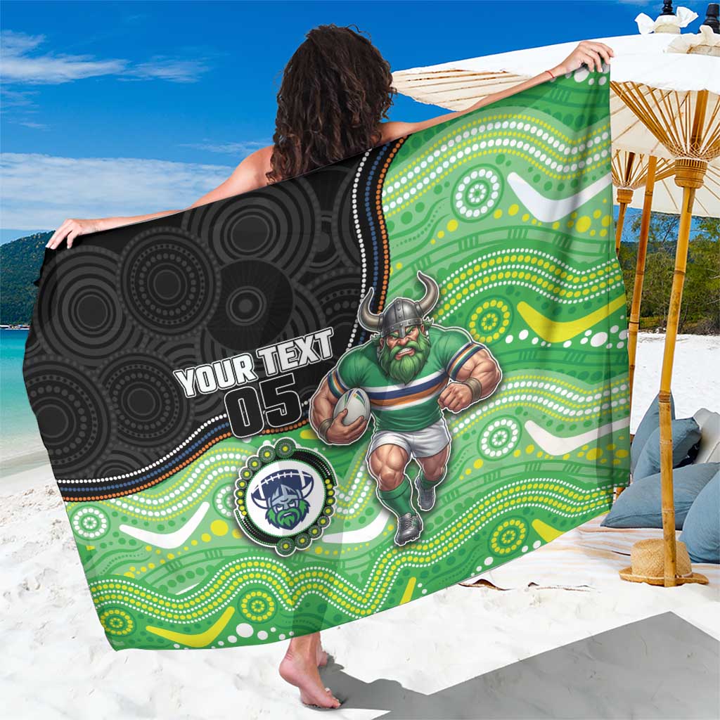 Custom Raiders Sarong Viking Mascot With Aboriginal Indigenous