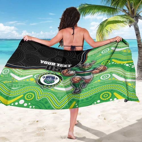 Custom Raiders Sarong Viking Mascot With Aboriginal Indigenous