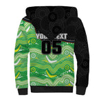 Custom Raiders Sherpa Hoodie Viking Mascot With Aboriginal Indigenous