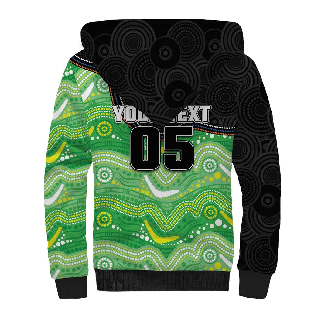 Custom Raiders Sherpa Hoodie Viking Mascot With Aboriginal Indigenous