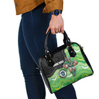 Custom Raiders Shoulder Handbag Viking Mascot With Aboriginal Indigenous