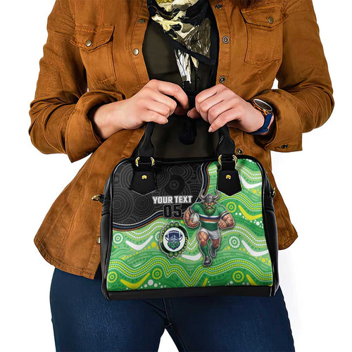 Custom Raiders Shoulder Handbag Viking Mascot With Aboriginal Indigenous