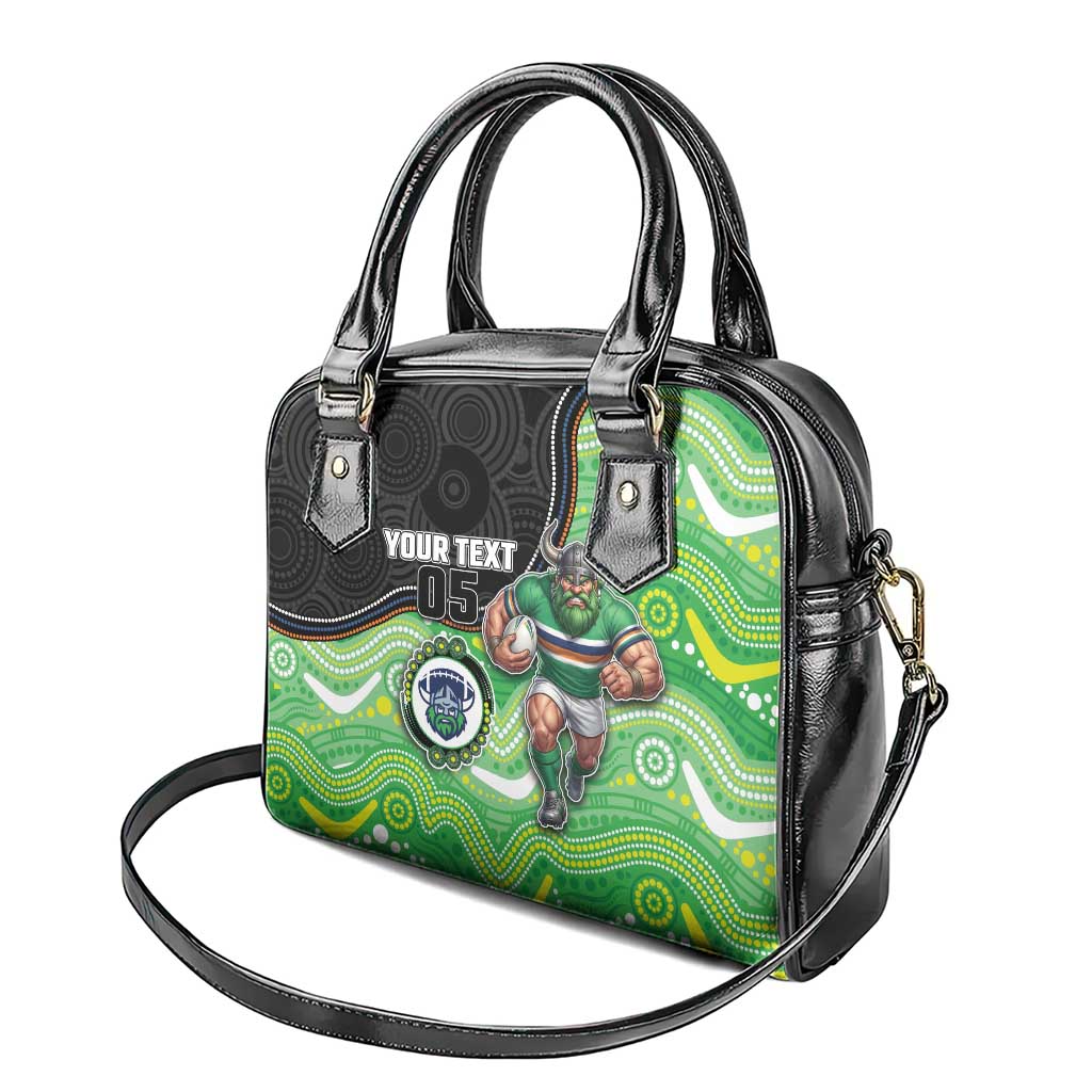 Custom Raiders Shoulder Handbag Viking Mascot With Aboriginal Indigenous